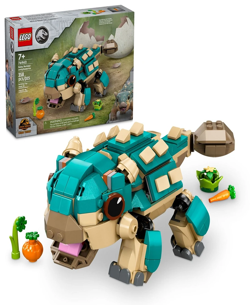 Lego Jurassic World Baby Bumpy: Ankylosaurus Dinosaur Building Set 76962, 358 Pieces