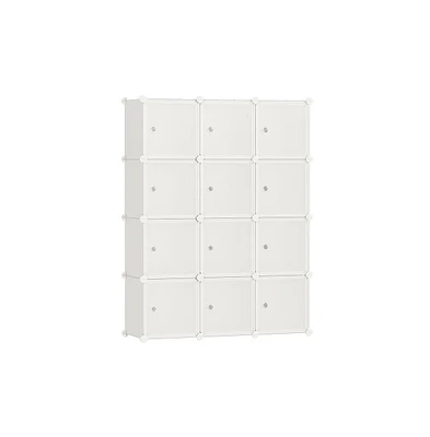 Slickblue Cube Storage Organizer, Set of 12 Plastic Cubes