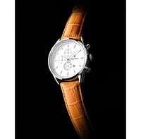 Vincero Men's The Chrono S2 40mm Stainless Steel Watch with Italian Leather Strap