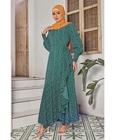 Urban Modesty Women's Mint Sheath Abaya Maxi Dress