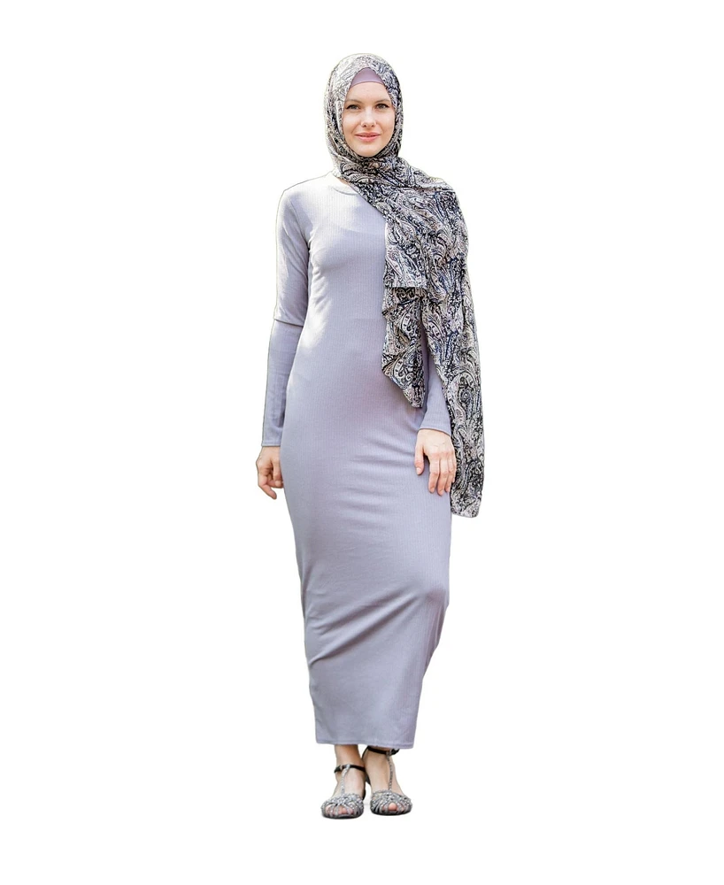 Urban Modesty Women's Ribbed Maxi Dress