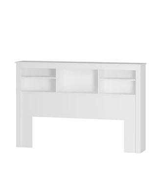 Famapy White Headboard Shelf with Socket Adapter Usb Interface, Shelves