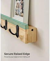Slickblue Set of 2 Coat Racks Wall Mount with 8 Double Metal Hooks