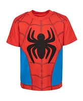 Marvel Boys Spidey and His Amazing Friends Miles Morales T-Shirt Mesh Shorts Outfit Set to