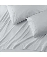Chanasya Premium Embossed Light Gray Queen Bed Sheets Set 4-Piece - Soft Stripe Diamond Pattern 1 Flat Sheet Fitted 2 Pillowcases