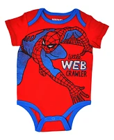 Avengers Baby Boys Spider-Man 5 Pack Bodysuits