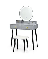 Sugift Vanity Table Set with Mirror