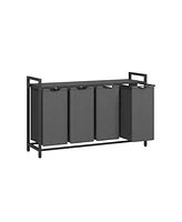 Slickblue Laundry Hamper with 4 Pull-Out and Removable Bags, x 10.6 Gallons (40L)