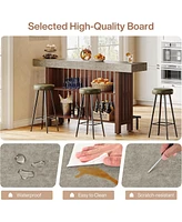 Tribesigns 63-Inch Large Home Bar Unit, Modern 2-Tier Bar Table with Footrest, Corner Mini Coffee Bar Cabinet for Home Kitchen Pub, Dining Room, Livin