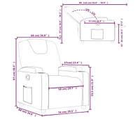 Recliner Chair Cream Faux Leather