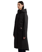 Hunter Women's Hooded Water-Repellent Canvas A-Line Coat