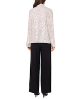 Vince Camuto Women's Sequined Split-Neck Tunic Blouse