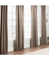 Chanasya Premium 2-Panel Embellish Embossed Blackout Curtains - 3-in-1 Back Tab, Rod Pocket, Ring Tab for Windows Living Room Bedroom