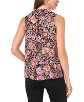 Vince Camuto Women's Floral-Print Cowl-Neck Sleeveless Top