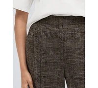 Kenneth Cole Women's High-Rise Wide-Leg Double-Pleated Pants