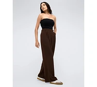 Kenneth Cole Women's Pleated High-Rise Wide-Leg Pants