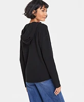 On 34th Women's Ribbed-Knit Sweater Hoodie, Created for Macy's