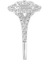 Effy Diamond Oval Halo Cluster Ring (1-1/4 ct. t.w.) in 14k White Gold