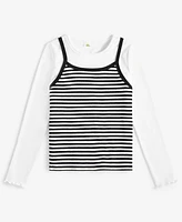 Epic Threads Little & Big Girls Stripe Layered-Look Long-Sleeve Top, Exclusively at Macy's