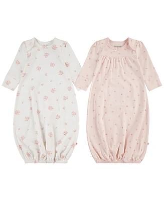 Huggies Baby Girls Organic Sleeper Gowns 2-Pack