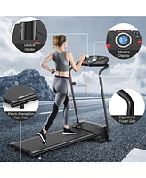 Skonyon 1.0 Hp Electric Mobile Power Foldable Treadmill with Operation Display for Home