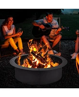 Skonyon 36 inch Round Steel Fire Pit Ring Line for Outdoor Backyard