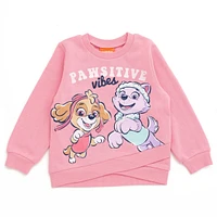 Paw Patrol Toddler Girls Crossover Fleece Sweatshirt and Leggings Outfit Set