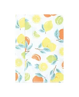 Hudson Baby Infant Girl Flannel Burp Cloth 7pk, Citrus Mint, One Size