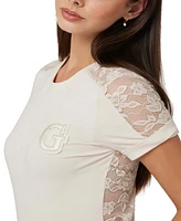 Guess Women's Lace Back Short-Sleeve T-Shirt