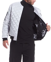 Space One Men's Nasa Reversible Quilted Bomber Jacket