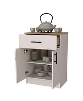 Fm Furniture Cope kitchen Pantry in melamine with 2 doors and 1 drawer