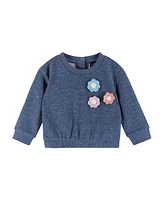 Andy & Evan Baby Girls Navy Terry Sweatshirt Dress Set