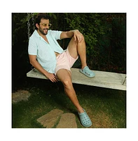 Men's Mint Green Embroidered Zig-Zag Shirt