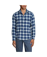 Lands' End Men's Long Sleeve Woven Waffle Work Shirt