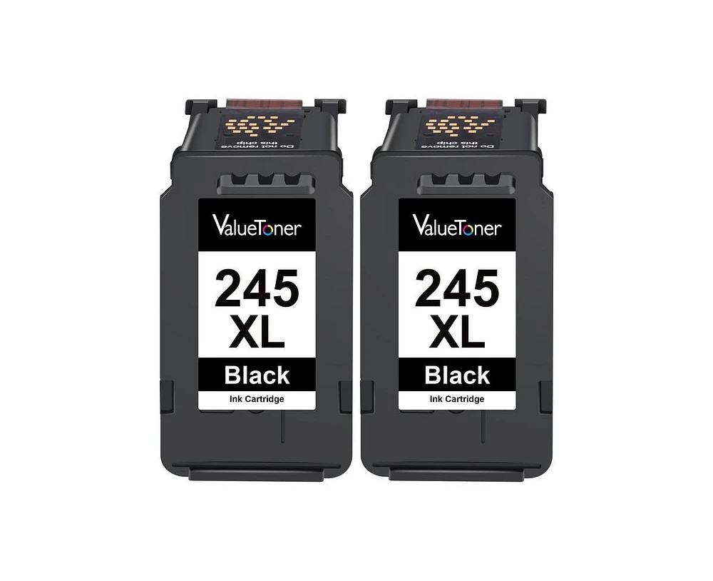 Valuetoner Ink Cartridge Replacement for Canon 245 Xl Pg-243 Pg-245 Xl Black for Pixma TR4520 MX492 TS3122 MX490 MG2922 MG2924 Printer (2 Black)