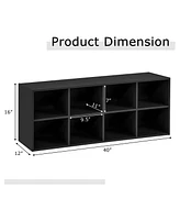 Costway 8 Cubbies Shoe Bench with 500 Lbs Weight Capacity Cubby Rack Storage Cabinet