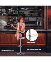 Sugift Set of 2 Adjustable Swivel Round Bar Stool Pub Chairs