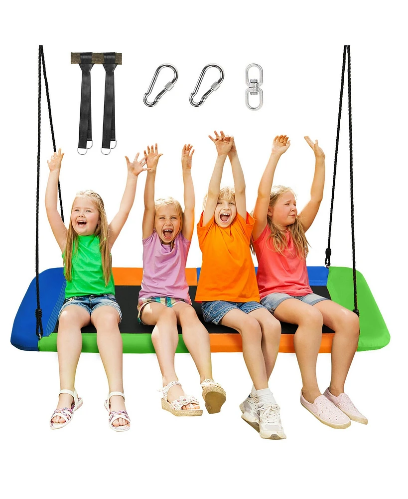 Costway 700lb Giant 60'' Platform Tree Swing Outdoor w/ 2 Hanging Straps