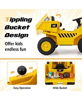 Costway Kids Ride on Dump Truck with 2.4G Remote Control Working Megaphone Sand Shovel