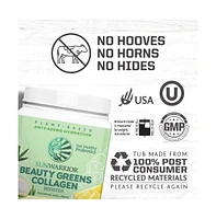 Sunwarrior Collagen Powder with Biotin Probiotics & Hyaluronic Acid | Beauty Greens | Pina Colada