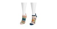 Muk Luks Women's No Show Wool Blend Socks-2 Pair Packs