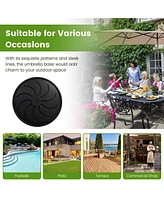 Sugift 40LBS 21.5Inch Round Outdoor Umbrella Base