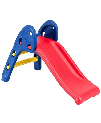 Gymax 2 Step Children Folding Slide Plastic Fun Toy Up-down For Kids Indoor & Outdoor