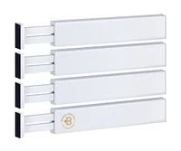 4 Pack Drawer Dividers Bamboo 2.6" High, 16-22" Adjustable Organizers, Expandable Dresser Separators Bedroom/Kitchen/Office