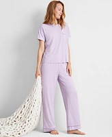 State of Day Women's 2-Pc. Fluid Knit Pajamas Set, Created for Macy's