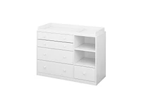 Famapy 5-Drawers White Wood Kids Changing Table Dresser Chest of Drawers