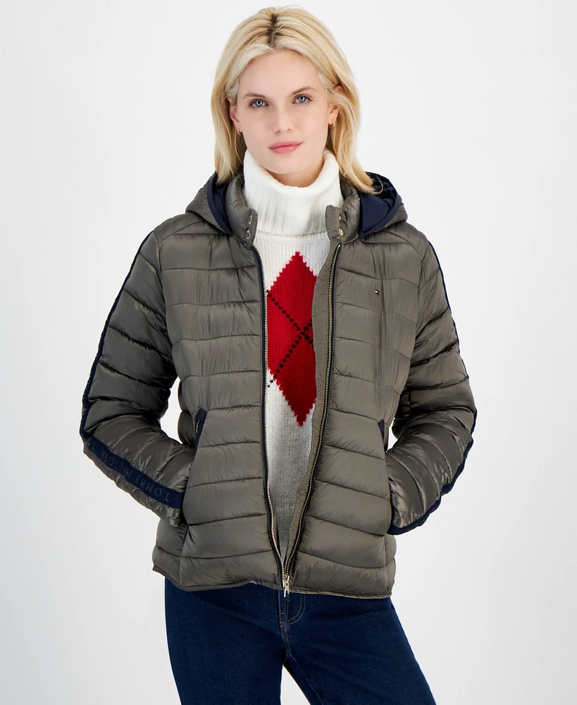 Tommy Hilfiger Women's Hooded Zip-Front Puffer Jacket