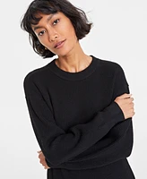 On 34th Women's Ribbed Crewneck Sweater Dress, Created for Macy's