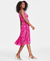 On 34th Women's Halter-Neck Floral Midi Dress, Created for Macy's