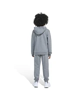 adidas Big Boys Minimal Logo Heather Fleece Pullover, 2-Piece Set